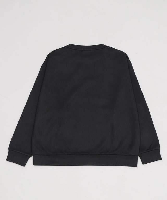 アクセ付きフェイクスウェードプルオーバー