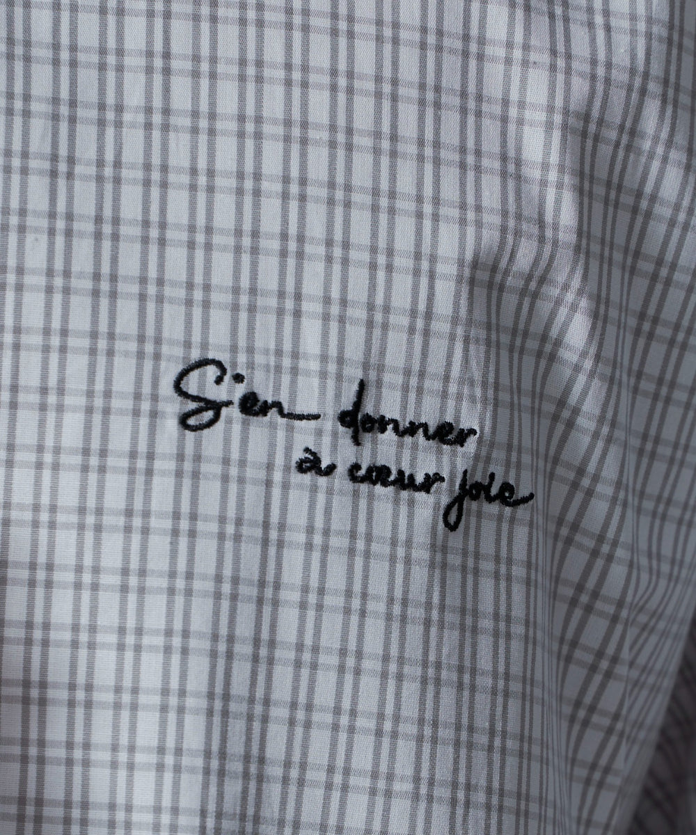 ワンポイントチェックシャツ（SS）