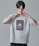 アクセ付きフォトグラフィックT（SS）/Lグレー　モデル：180㎝　L着用