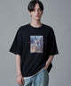 ARTCOLLECTIONプリントT（SS）/ブラック　モデル：180㎝　L着用