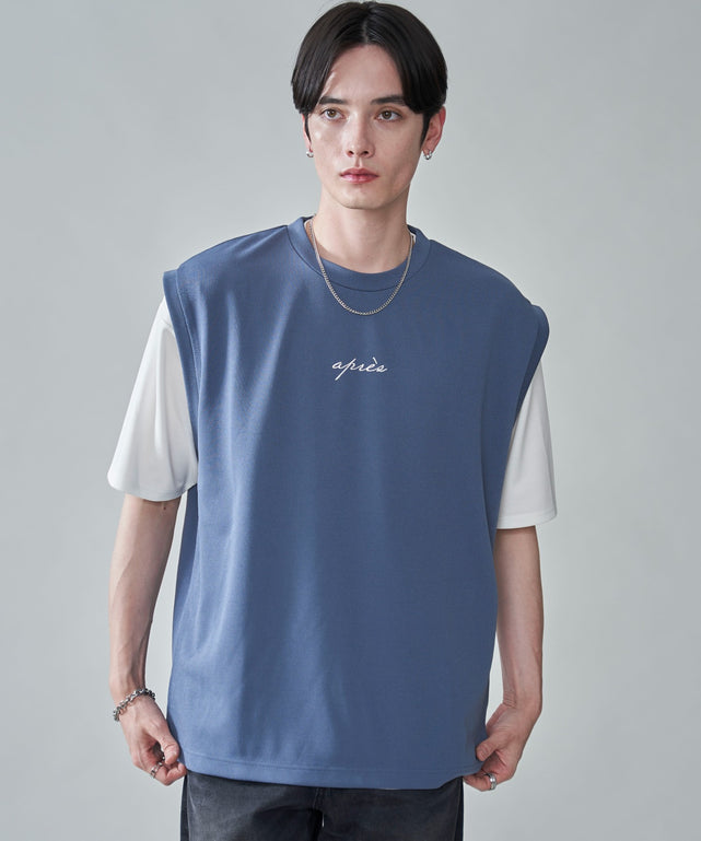 アンサンブルベスト（SS）/ブルー　モデル：180㎝　L着用