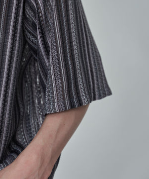 ストライプメッシュBIGシャツ（SS）