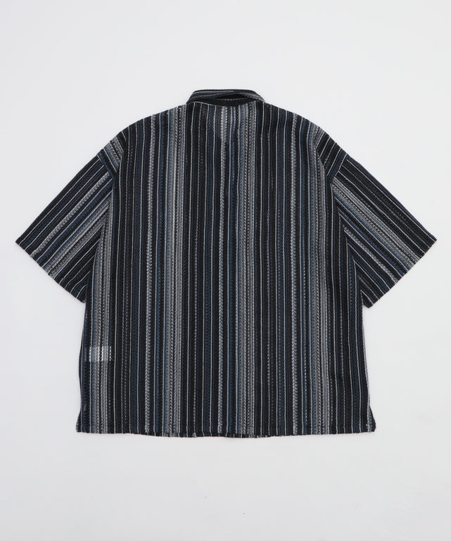 ストライプメッシュBIGシャツ（SS）