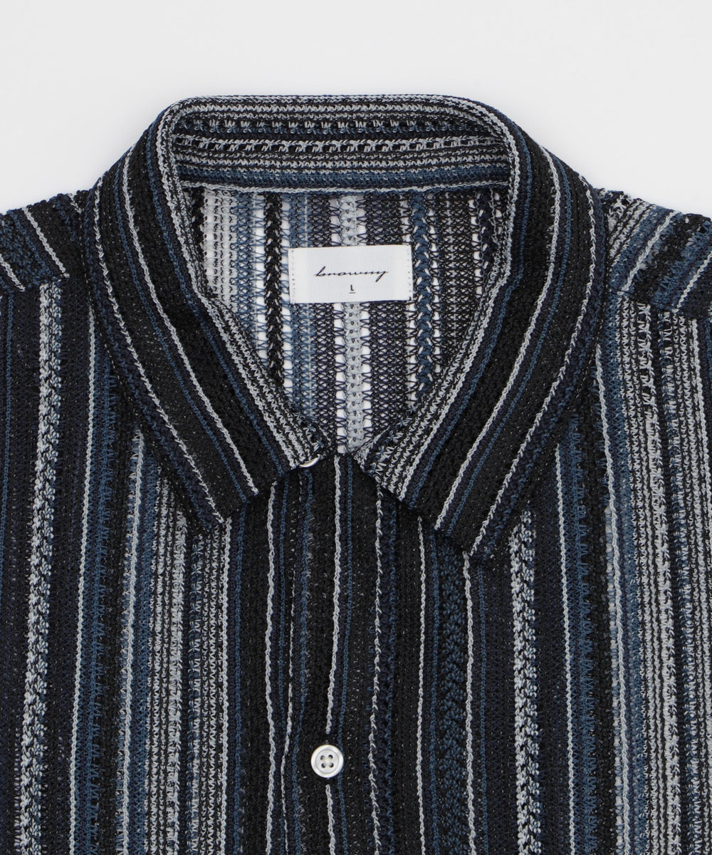 ストライプメッシュBIGシャツ（SS）