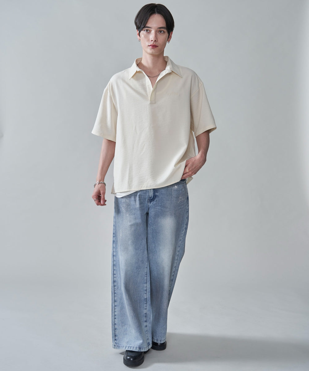 オフホワイト　モデル：180㎝　L着用