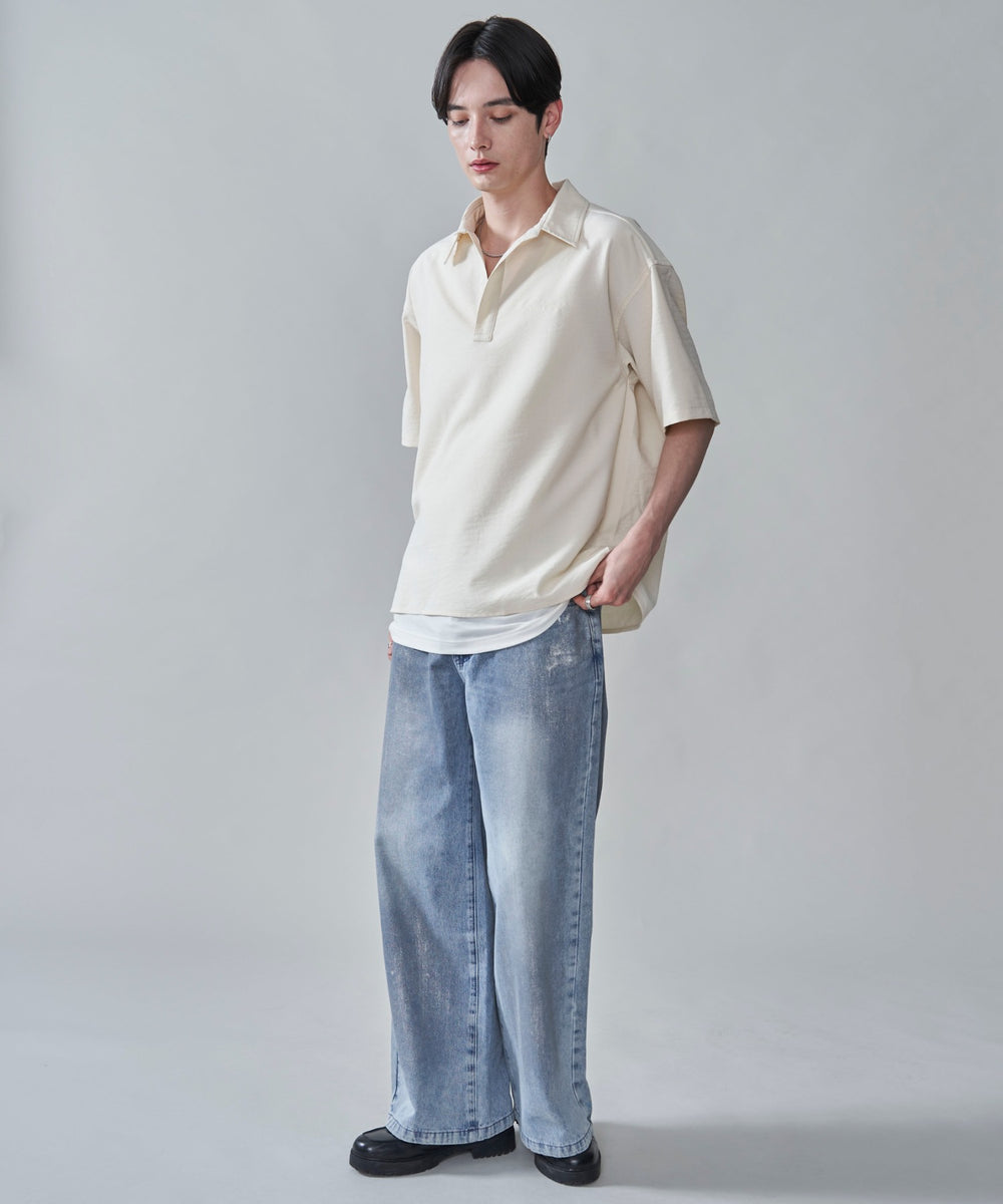 オフホワイト　モデル：180㎝　L着用