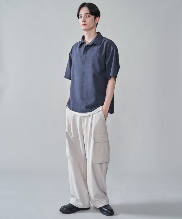 もずく　ぺージ 名品】リネンバッククロスシャツ | Jena espace merveilleux