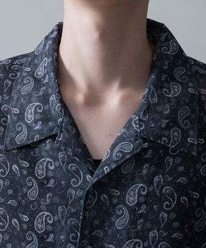 メッシュパターンオープンカラーシャツ（SS）