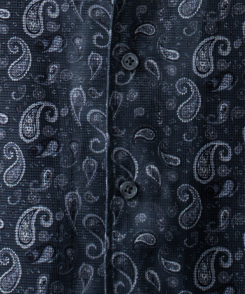 メッシュパターンオープンカラーシャツ（SS）