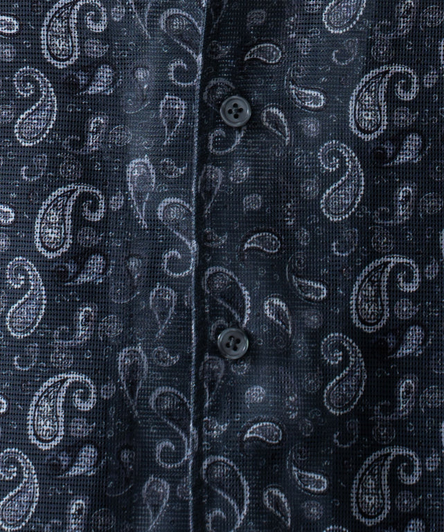 メッシュパターンオープンカラーシャツ（SS）