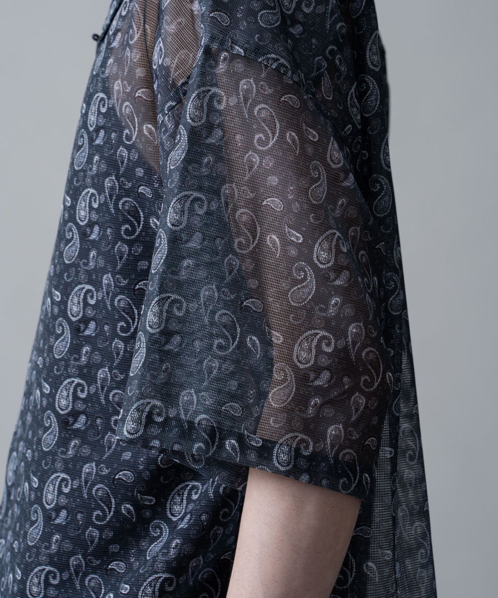 メッシュパターンオープンカラーシャツ（SS）