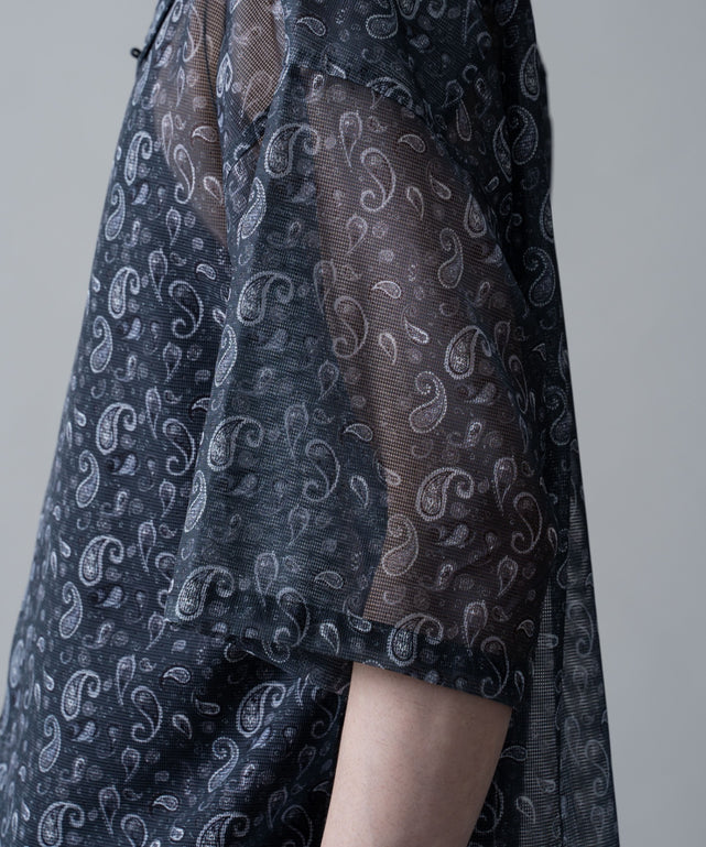 メッシュパターンオープンカラーシャツ（SS）