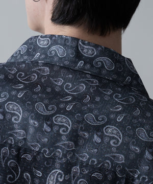 メッシュパターンオープンカラーシャツ（SS）