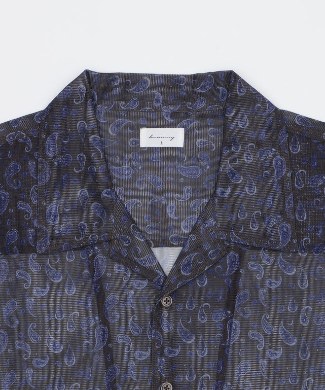 メッシュパターンオープンカラーシャツ（SS）