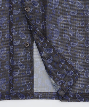 メッシュパターンオープンカラーシャツ（SS）