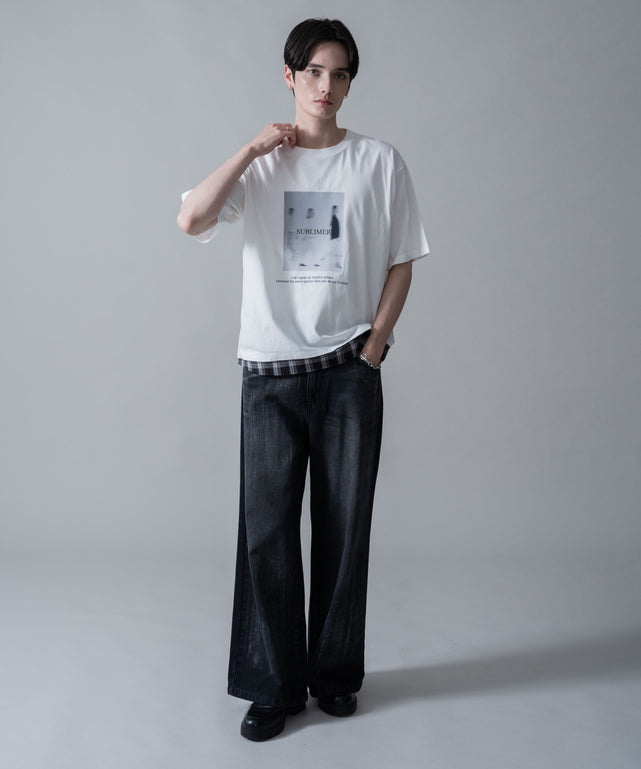 ホワイト　モデル：180㎝　L着用