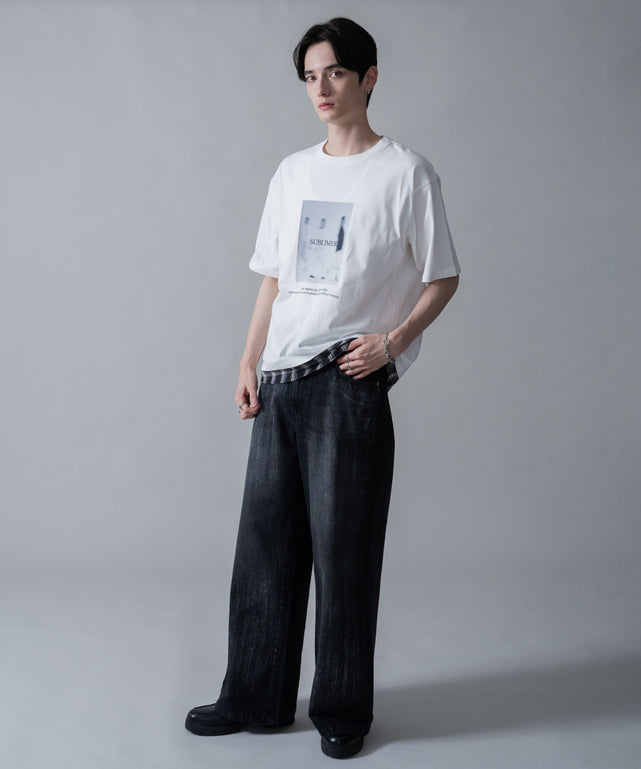 ホワイト　モデル：180㎝　L着用