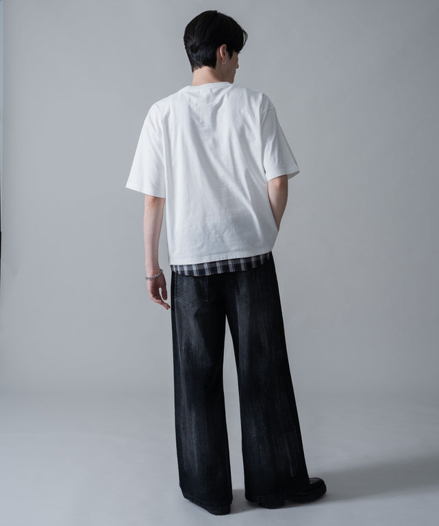 ホワイト　モデル：180㎝　L着用