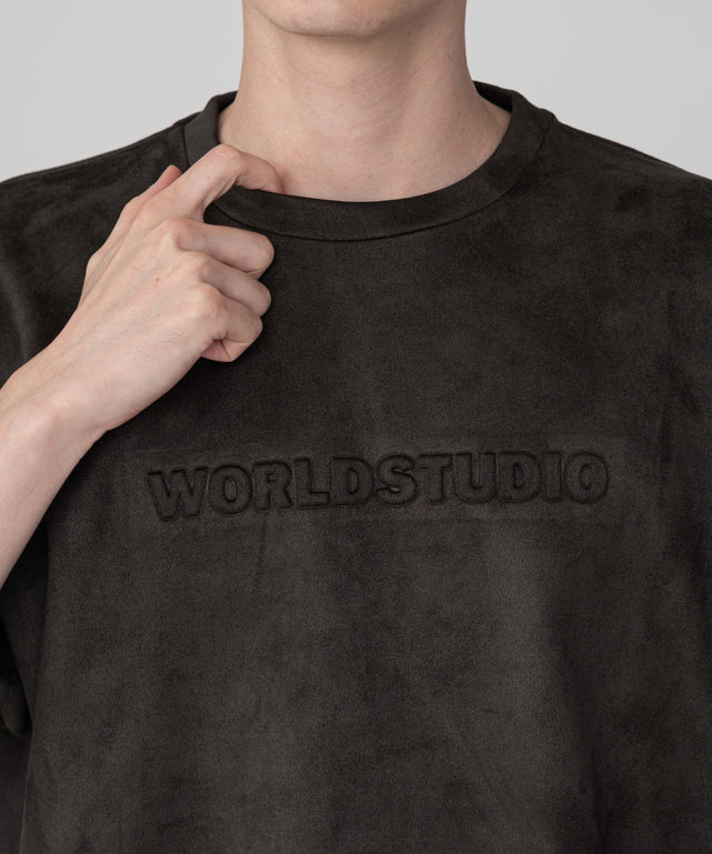 フェイクスウェードエンボスロゴT（SS）