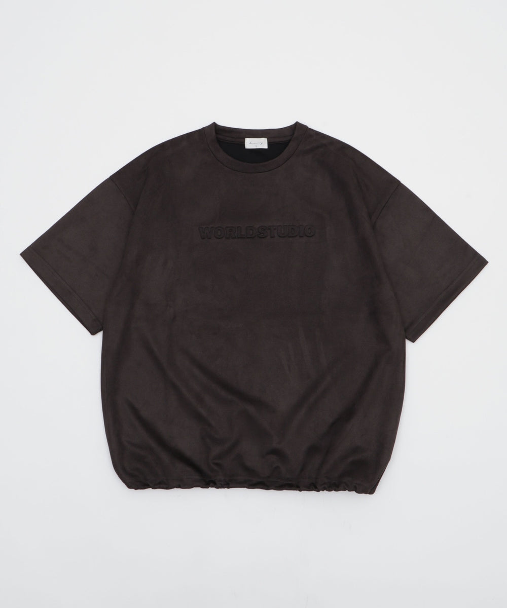 フェイクスウェードエンボスロゴT（SS）