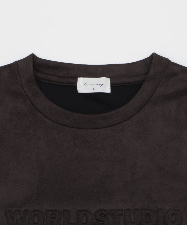 フェイクスウェードエンボスロゴT（SS）