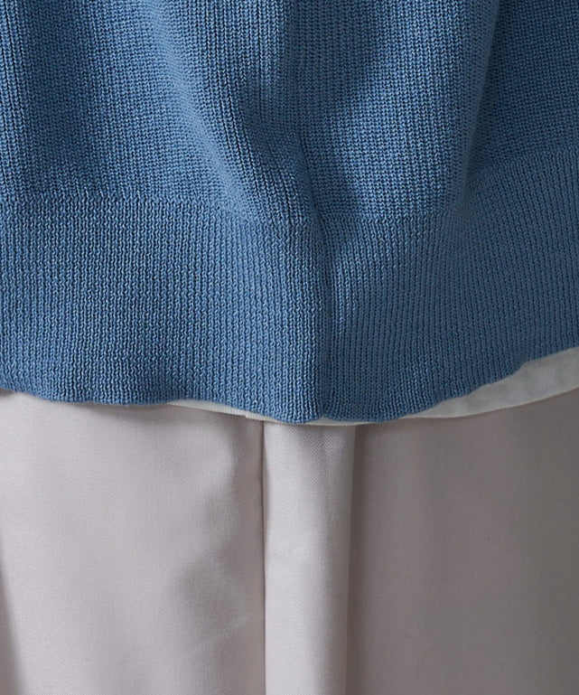 アクセ付きワンポイントニットプルオーバー