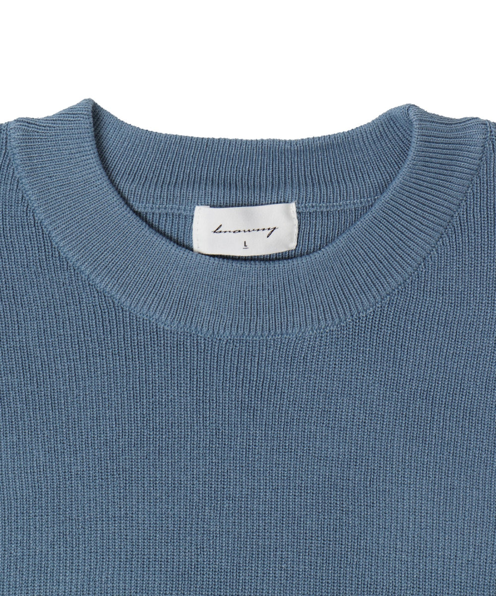 アクセ付きワンポイントニットプルオーバー