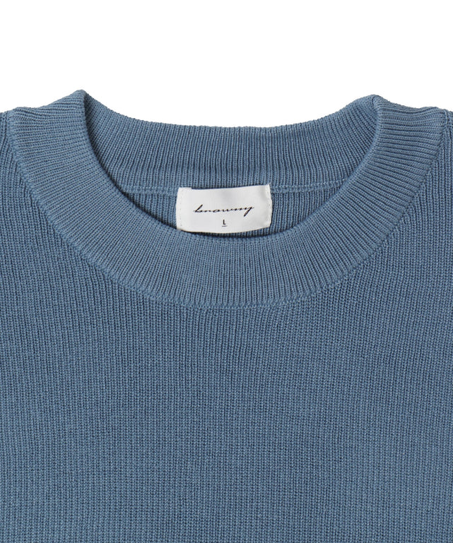 アクセ付きワンポイントニットプルオーバー