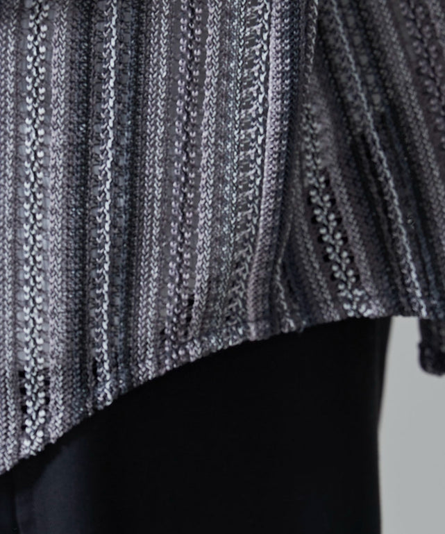 ストライプメッシュBIGシャツ（LS）