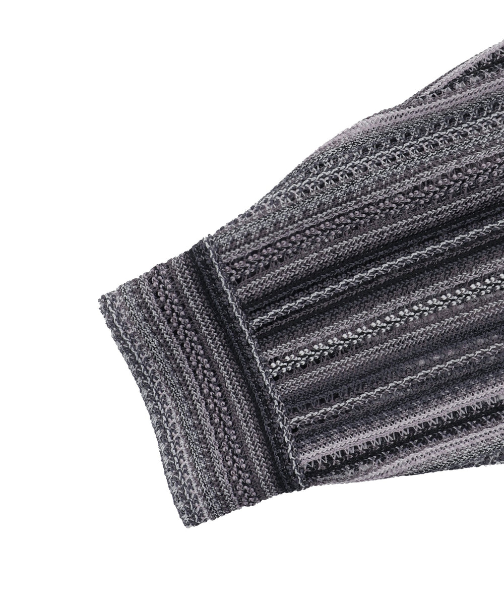 ストライプメッシュBIGシャツ（LS）