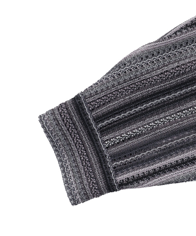 ストライプメッシュBIGシャツ（LS）