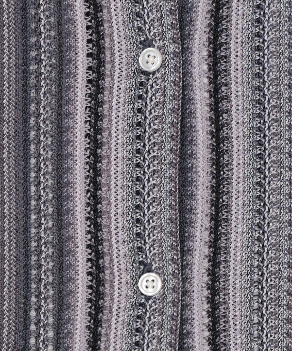 ストライプメッシュBIGシャツ（LS）