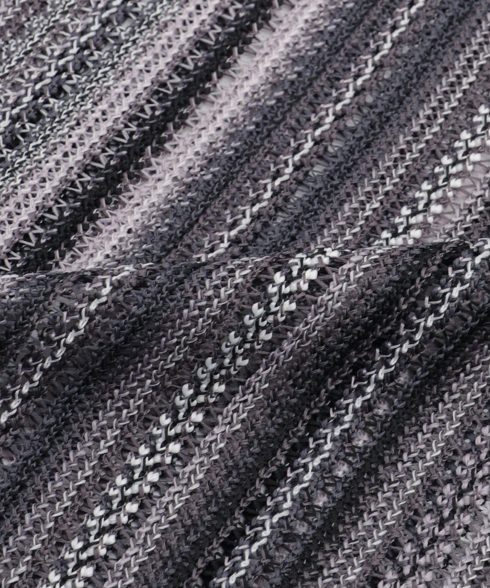 ストライプメッシュBIGシャツ（LS）