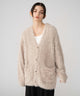 フェザーニットカーディガン/ホワイト モデル：162cm S着用