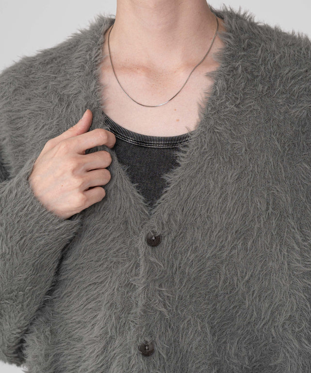 フェザーニットカーディガン