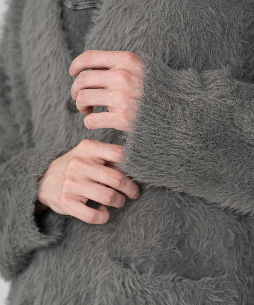 フェザーニットカーディガン