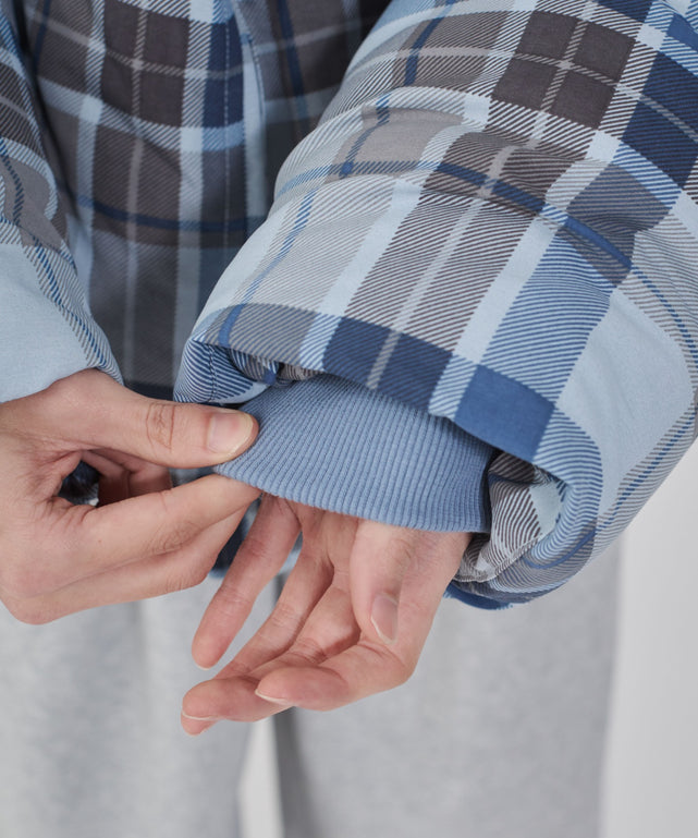 チェックパファーブルゾン