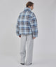 ブルーチェック１ モデル：178cm L着用