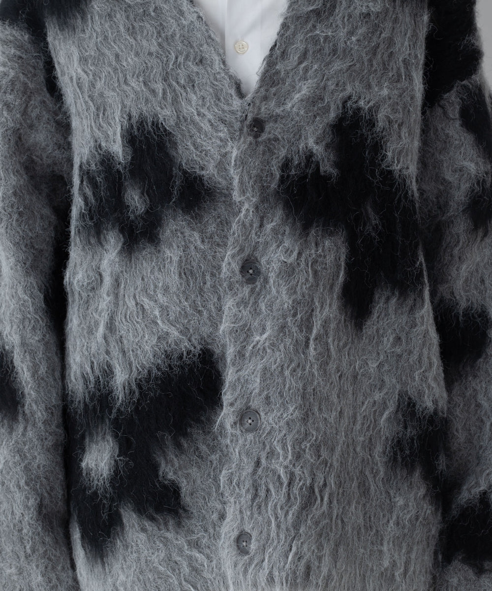 モヘアタッチパターンカーディガン