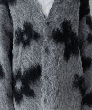 モヘアタッチパターンカーディガン