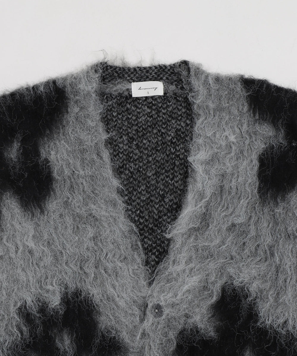 モヘアタッチパターンカーディガン