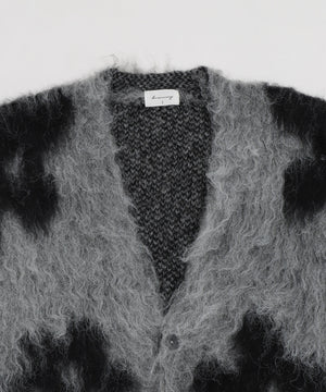 モヘアタッチパターンカーディガン