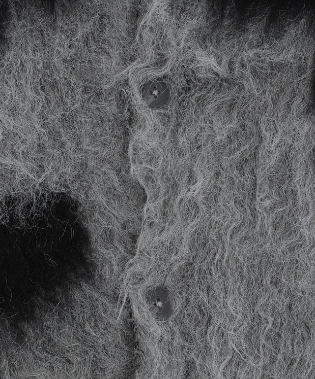 モヘアタッチパターンカーディガン