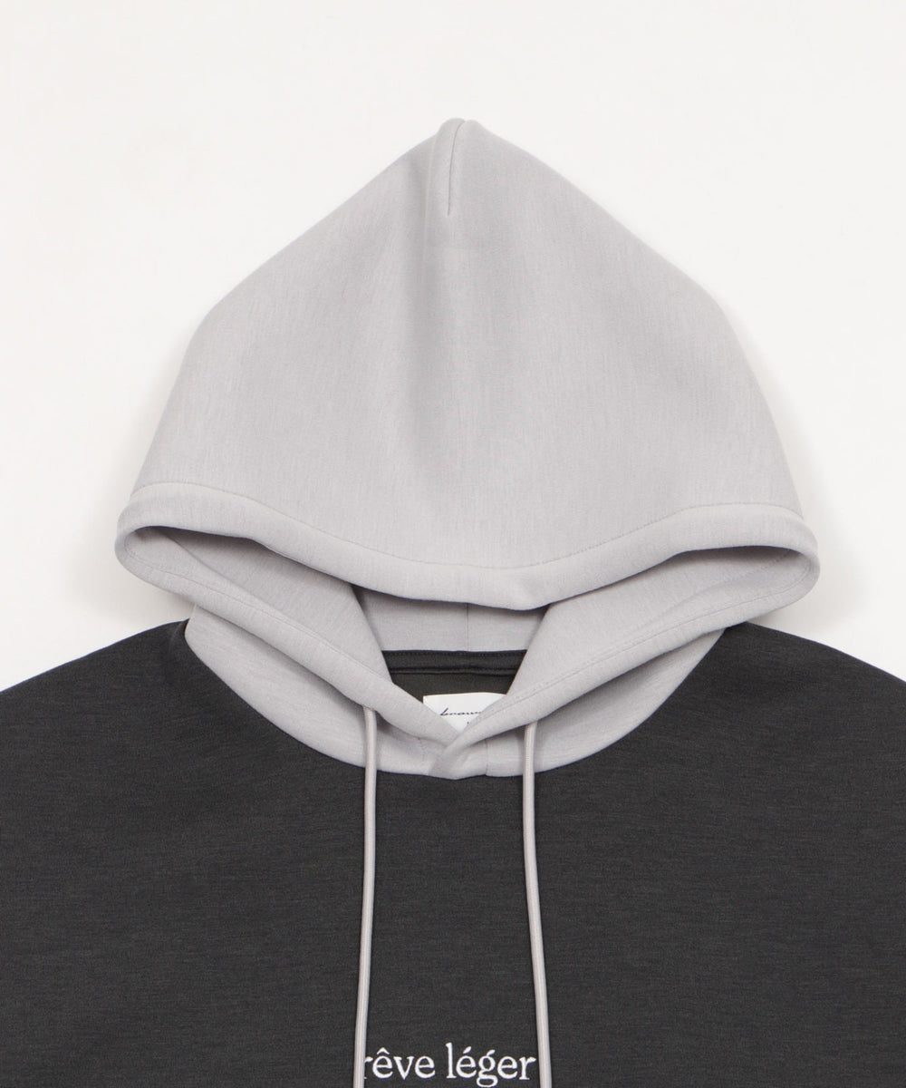 ワンポイントバイカラープルパーカー