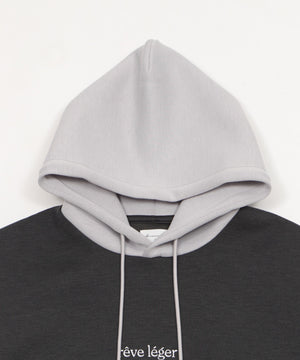 ワンポイントバイカラープルパーカー