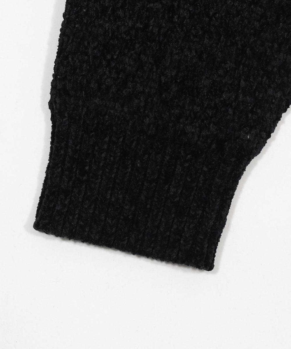 ベロアモールカラーブロックプルオーバー