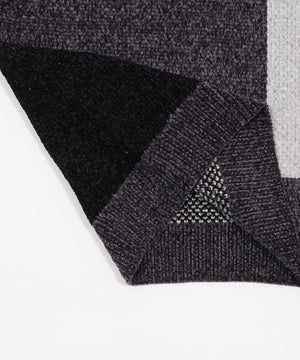 ベロアモールカラーブロックプルオーバー