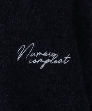 ベロアモールワンポイントZIPカーディガン