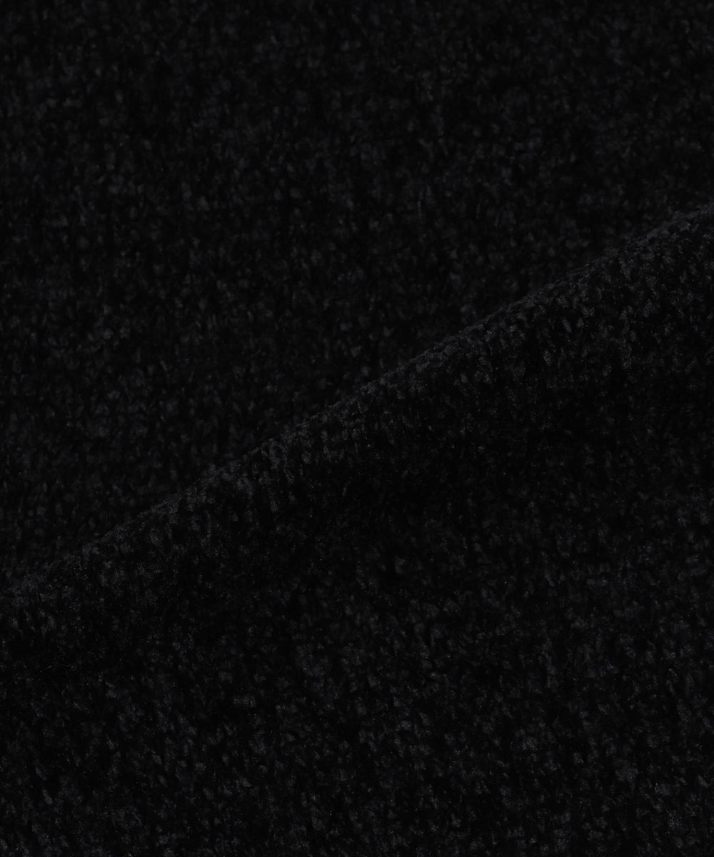 ベロアモールワンポイントZIPカーディガン