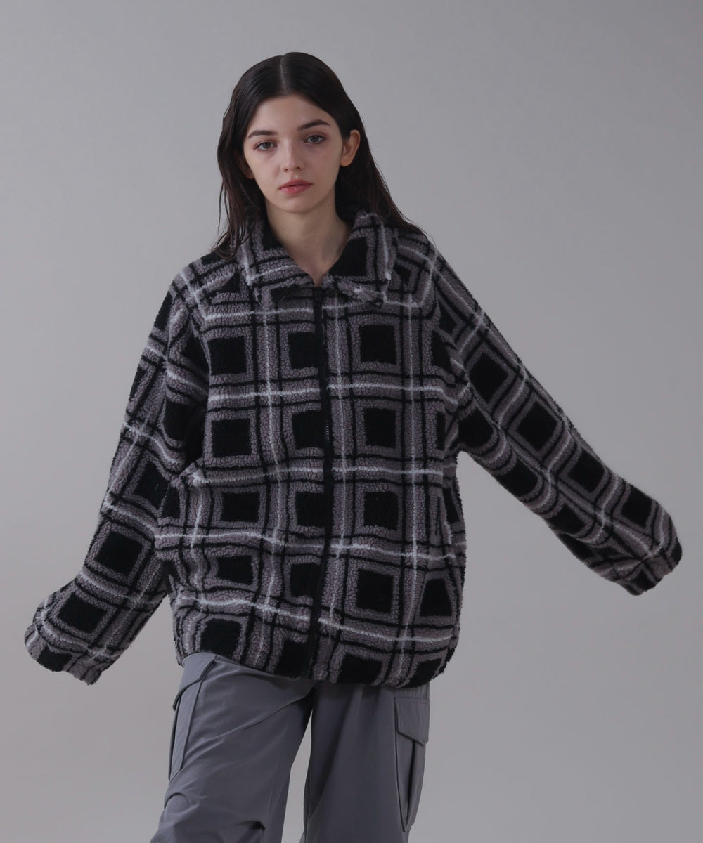 ﾌﾞﾗｯｸﾁｪｯｸ モデル：162cm L着用